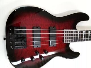 5-string Bassguitar Jackson JS Series Concert Bass JS3VQ AH Transparent Red Burst 5-string Bassguitar (Pre-owned) - 1