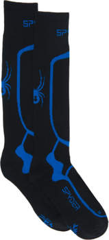 Ski Socks Spyder Pro Liner Mens Sock Black/Turkish Sea XL - 3