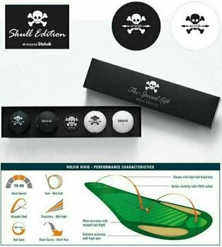 Golfbolde Volvik Vivid Skull Edition 4 Balls Set - 2