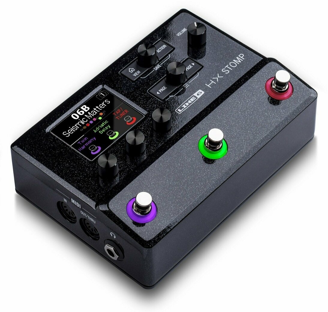 ギター line6 hx stomp Line 6 HX Stomp Limited-Edition Multi-Effects Pedal Purple