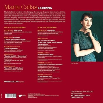 Hanglemez Maria Callas - La Divina (Red Coloured) (LP) - 3