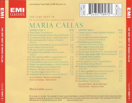 Music CD Maria Callas - The Very Best Of Singers Series (2 CD) - 4