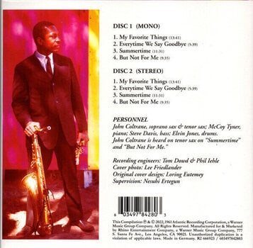 Muzički CD John Coltrane - My Favorite Things (Anniversary Edition) (Deluxe Edition) (Reissue) (2 CD) - 4