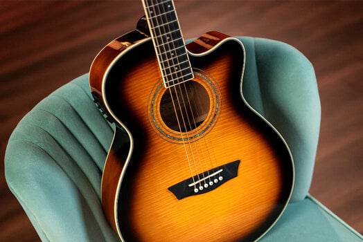 electro-acoustic guitar Washburn Festival EA15 Tobacco Burst electro-acoustic guitar - 15
