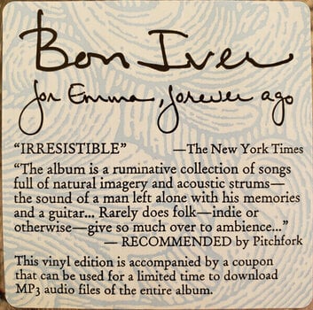 Vinylplate Bon Iver For Emma, Forever Ago (Insert) (LP) - 9