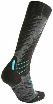 Ski Socks UYN Comfort Fit Grey Melange/Azure Ski Socks - 2