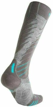 Ski Socken UYN Comfort Fit Grey Melange/Azure 35-36 Ski Socken - 2