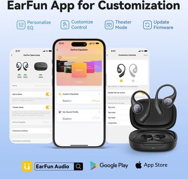 Drahtlose Ohrbügel-Kopfhörer EarFun OpenJump Black Drahtlose Ohrbügel-Kopfhörer - 15