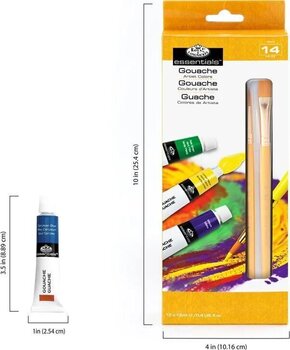 Tintas de guache Royal & Langnickel GOU12 Set of Gouache Paints 12 x 12 ml 14 Peças - 5