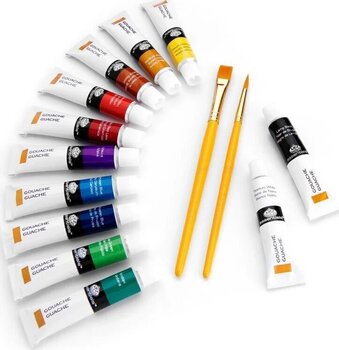 Tintas de guache Royal & Langnickel GOU12 Set of Gouache Paints 12 x 12 ml 14 Peças - 3