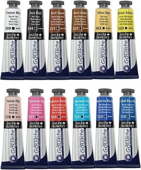 Gouache malt
 Daler Rowney Aquafine Set Gouachefarben Introduction Set 12 x 15 ml - 2