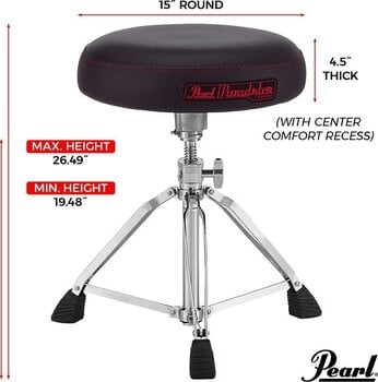 Drummer Sitz Pearl D-1500 Drummer Sitz - 4