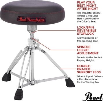 Drummer Sitz Pearl D-1500 Drummer Sitz - 6