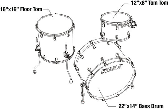 Bateria Tama ME32CZS-VMMF Starclassic Maple Exotic Marine Shoreline Movingui Fade Bateria - 3