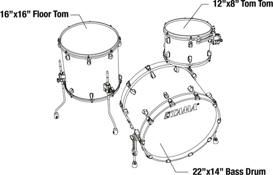 Set Batteria Acustica Tama ME32CZUS-VMMF Starclassic Maple Exotic Marine Shoreline Movingui Fade Set Batteria Acustica - 3
