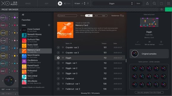 Update / Upgrade / Expansion XLN Audio XOpak: Memory Card by Kaelin Ellis (Produs digital) - 2