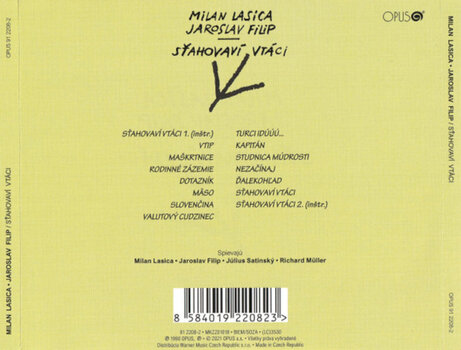 CD диск Milan Lasica / Jaroslav Filip - Sťahovaví vtáci (Reissue) (Remastered) (CD) - 3