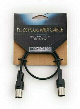 Cabo MIDI RockBoard FlaX Plug MIDI Preto 30 cm - 6