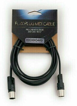 MIDI-kabel RockBoard FlaX Plug MIDI Zwart 2 m - 5