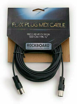 MIDI Cable RockBoard FlaX Plug MIDI Black 5 m - 5