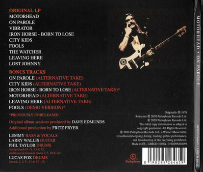 Muusika CD Motörhead - On Parole (Reissue) (Expanded Edition) (Remastered) (CD) - 3