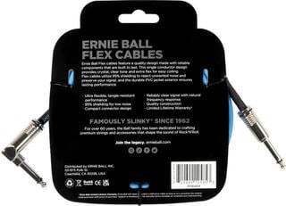 Instrumentkabel Ernie Ball Flex 3 m Recht - Gebogen Instrumentkabel - 1