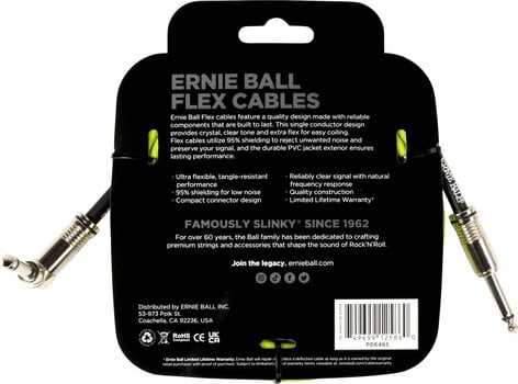 Instrumentenkabel Ernie Ball Flex 3 m Gerade Klinke - Winkelklinke Instrumentenkabel - 2