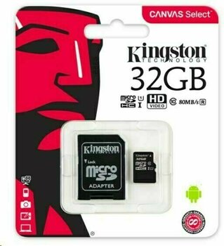 Tarjeta de memoria Kingston 32GB Canvas Select UHS-I microSDHC Memory Card w SD Adapter - 3