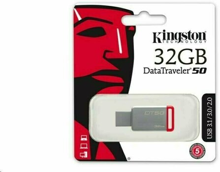 USB kľúč Kingston 32GB Datatraveler DT50 USB 3.1 Gen 1 Flash Drive Red - 3