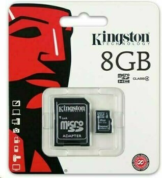 Cartão de memória Kingston 8GB Micro SecureDigital (SDHC) Card Class 4 w SD Adapter - 3