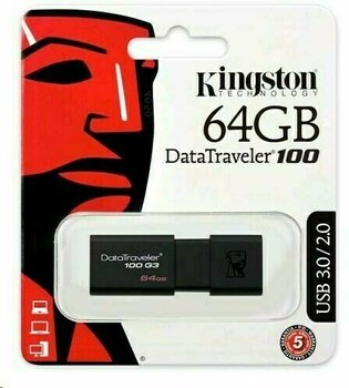 Unidade Flash USB Kingston DataTraveler 100 G3 64 GB 442706 64 GB Unidade Flash USB - 6