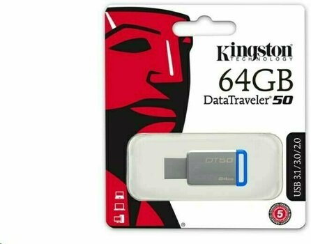 USB ключ Kingston 64GB Datatraveler DT50 USB 3.1 Gen 1 Flash Drive Blue - 4