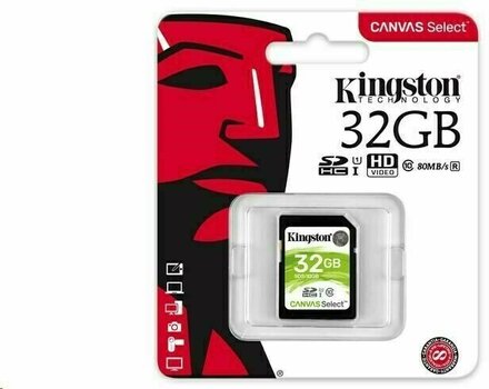 Geheugenkaart Kingston 32GB Canvas Select UHS-I SDHC Memory Card - 3
