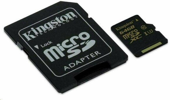 Hukommelseskort Kingston 64GB Micro SecureDigital (SDXC) Card Gold UHS-I + SD adapter - 2