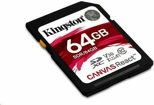 Cartão de memória Kingston 64GB Canvas React UHS-I SDXC Memory Card - 2