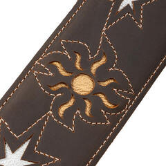 Gitarrengurt Levy's Sunbird Series Dark Brown Sun and Moon Gitarrengurt - 2