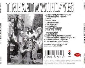 Music CD Yes - Time And A Word (Reissue) (Remastered) (CD) - 2