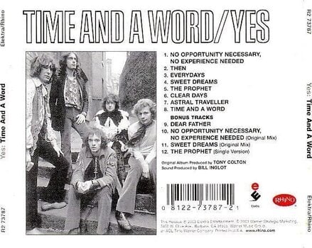 Muziek CD Yes - Time And A Word (Reissue) (Remastered) (CD) - 3