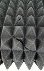 Absorberande skumplastpaneler Mega Acoustic PA-PMP5 115x195x5 Dark Gray Absorberande skumplastpaneler (Skadad) - 2