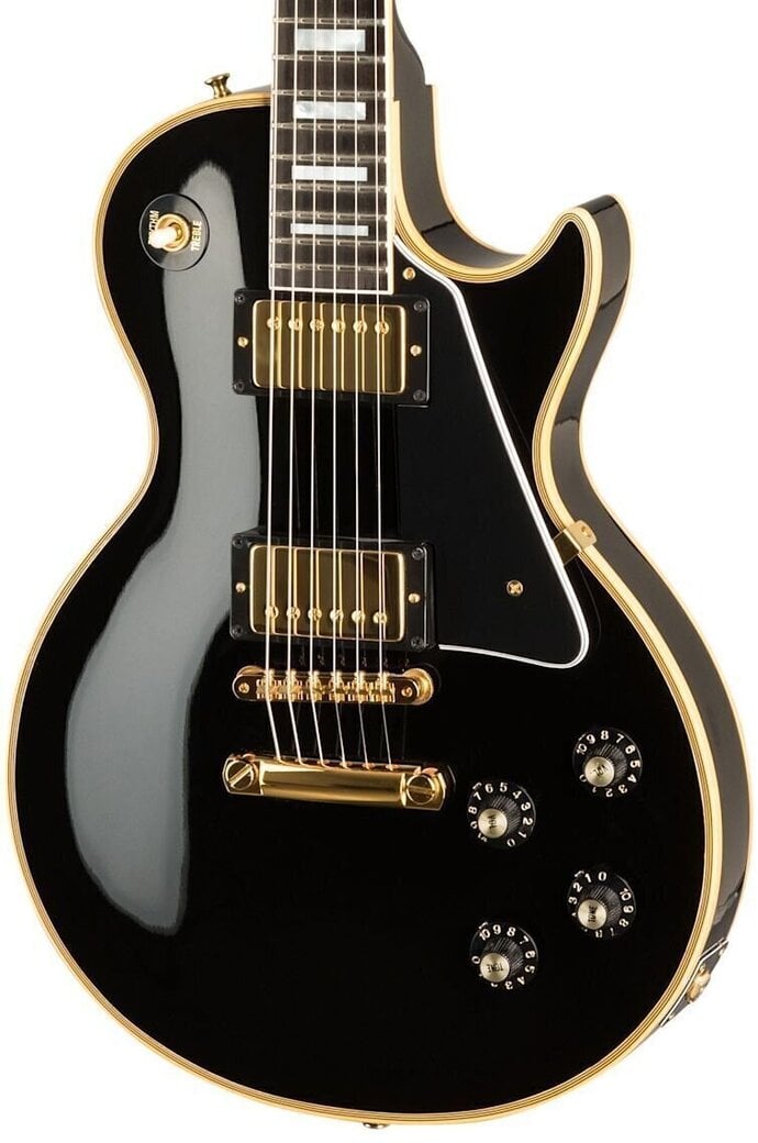 ギター Gibson Custom 1968 Les Paul Custom Ebony Gibson Custom 1968 Les Paul Custom Reissue Electric Guitar