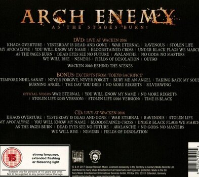 Muusika CD Arch Enemy - As The Stages Burn! (CD + DVD) - 2
