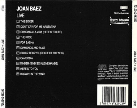 CD muzica Joan Baez - Live (Reissue) (CD) - 3