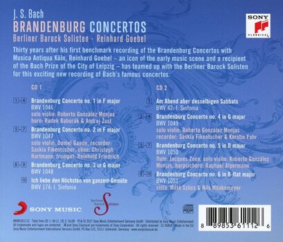 CD musicali Berliner Barock Solisten - Bach: Brandenburgische Konzerte (2 CD) - 3