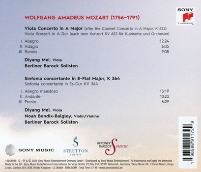 CD muzica Berliner Barock Solisten - Mozart: Viola Concerto & Sinfonia Concertante (CD) - 3