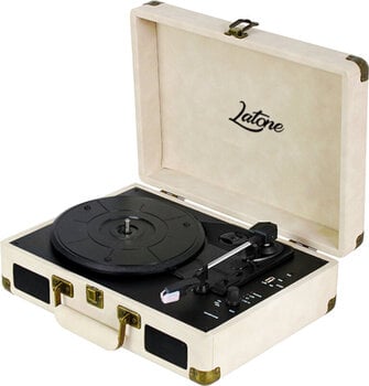 Placă turnantă portabil Latone RetroCase Creamy White Placă turnantă portabil - 4