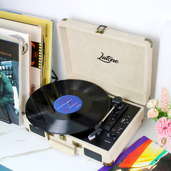 Placă turnantă portabil Latone RetroCase Creamy White Placă turnantă portabil - 6