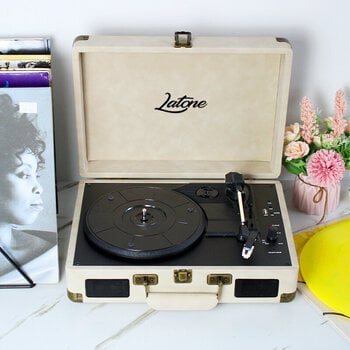 Placă turnantă portabil Latone RetroCase Creamy White Placă turnantă portabil - 5