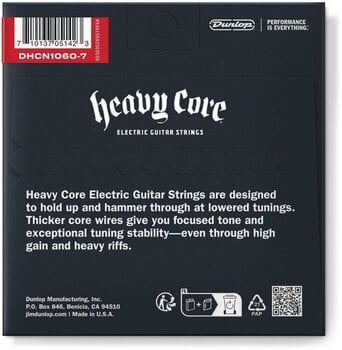Cordes pour guitares électriques Dunlop DHCN1060-7 Cordes pour guitares électriques - 2