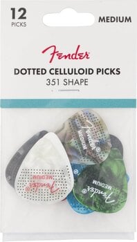 Pick Fender 351 Dotted Celluloid Picks 12-Pack Medium Pick - 2