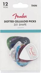 Pick Fender 351 Dotted Celluloid Picks 12-Pack Thin Pick - 1